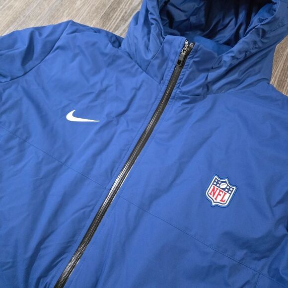 Nike NFL Sideline Jacket Team Issued Equipment Blue Black Men's Size XL Parka PE - Picture 5 of 10